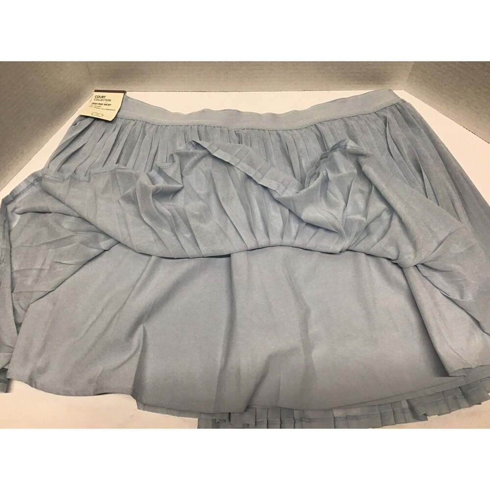 CALIA Womens High Rise Pleated Pale Blue Mesh Skort Size XXL - Picture 7 of 10